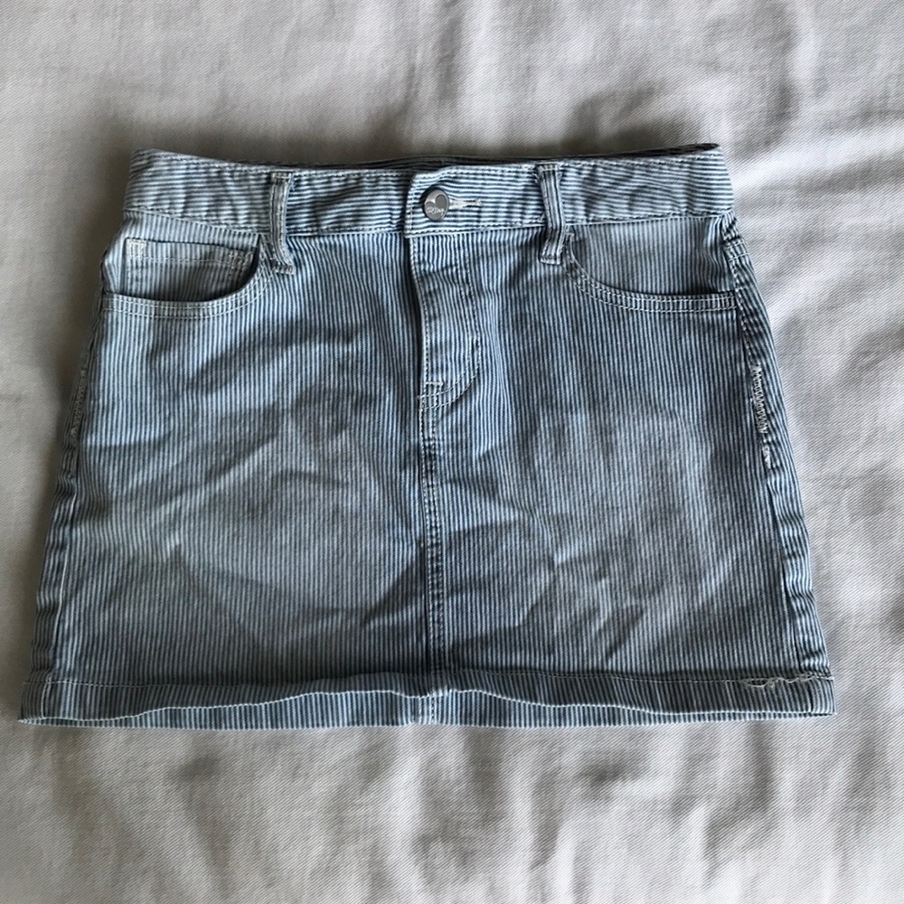 Blue/White Pinstripe Skirt from Old Navy